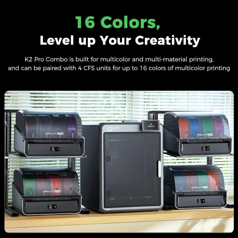 Creality K2 Pro Combo 3D Printer Multicolor with CFS Dual Camera 600mm/s Speed