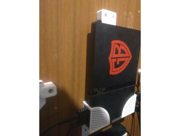 Sony PlayStation 2 Slim Wall Mount Retro Console PS2 System Mountable Stand