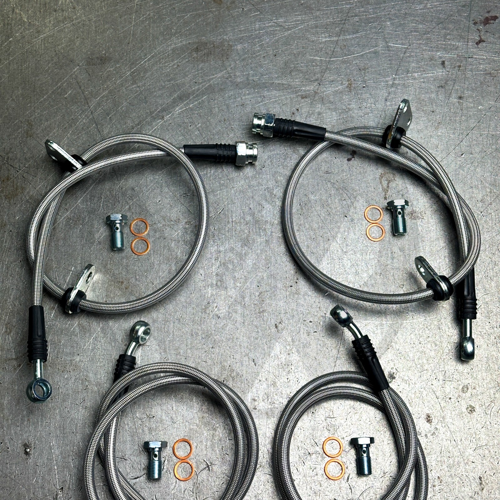 Stainless Steel Front & Rear Brake Lines Kit for 94-97 Honda Accord w Rear Disc