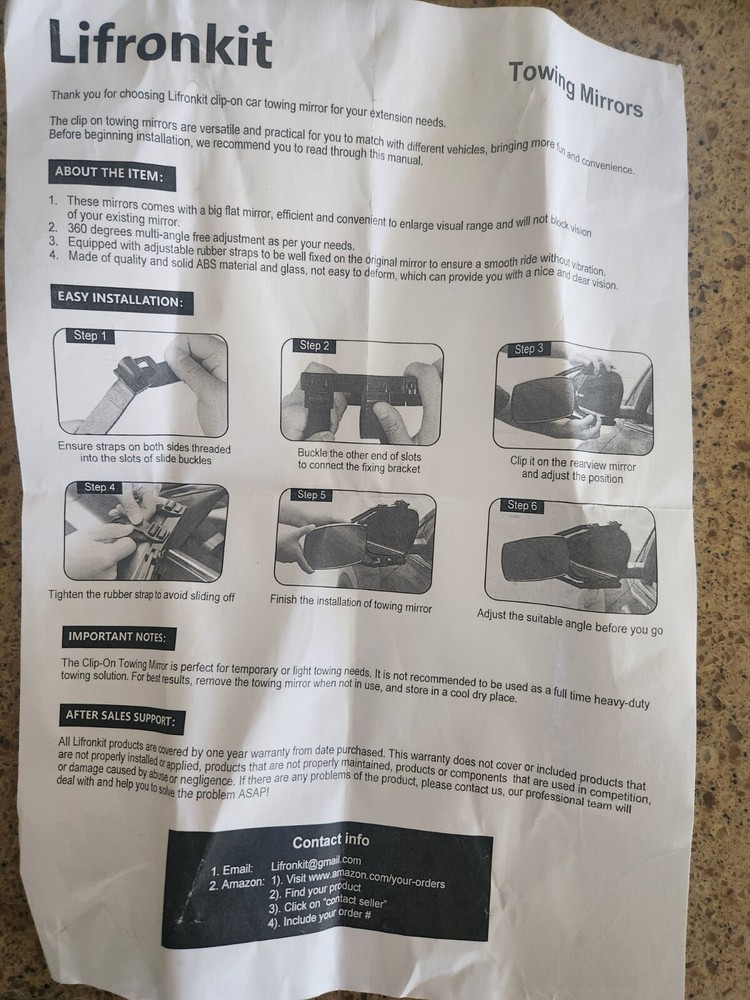 Lifronkit Towing Mirrors