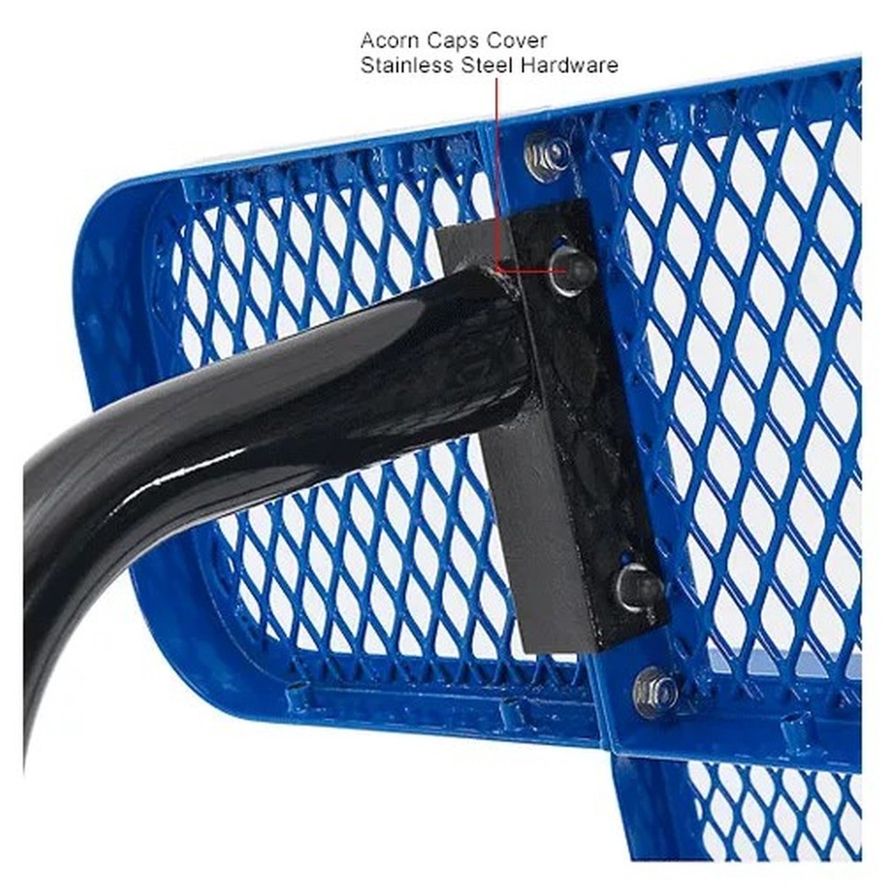 Global Industrial? 6' Rectangular Picnic Table, Expanded Metal, Blue