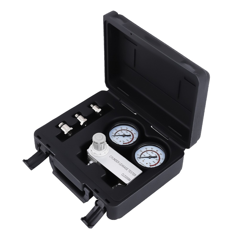 Cylinder Leak Down Tester Engine Compression Diagnostics Test Tool Kit  Gauges