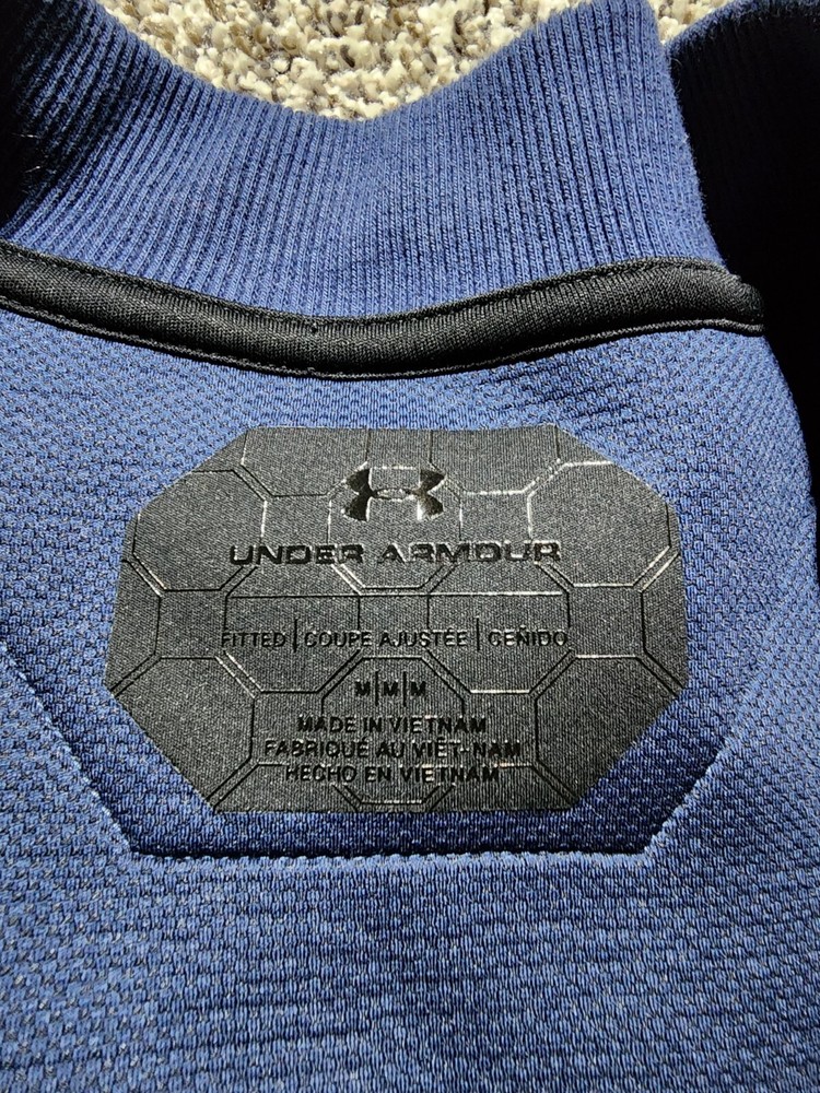 Mint! UNDER ARMOUR Gore Windstopper Golf Jacket-Mens Medium-Blue Gray