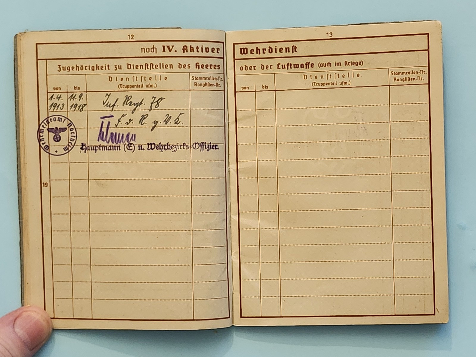 WW2 Germany. Military ID Gottingen-Northeim 1937