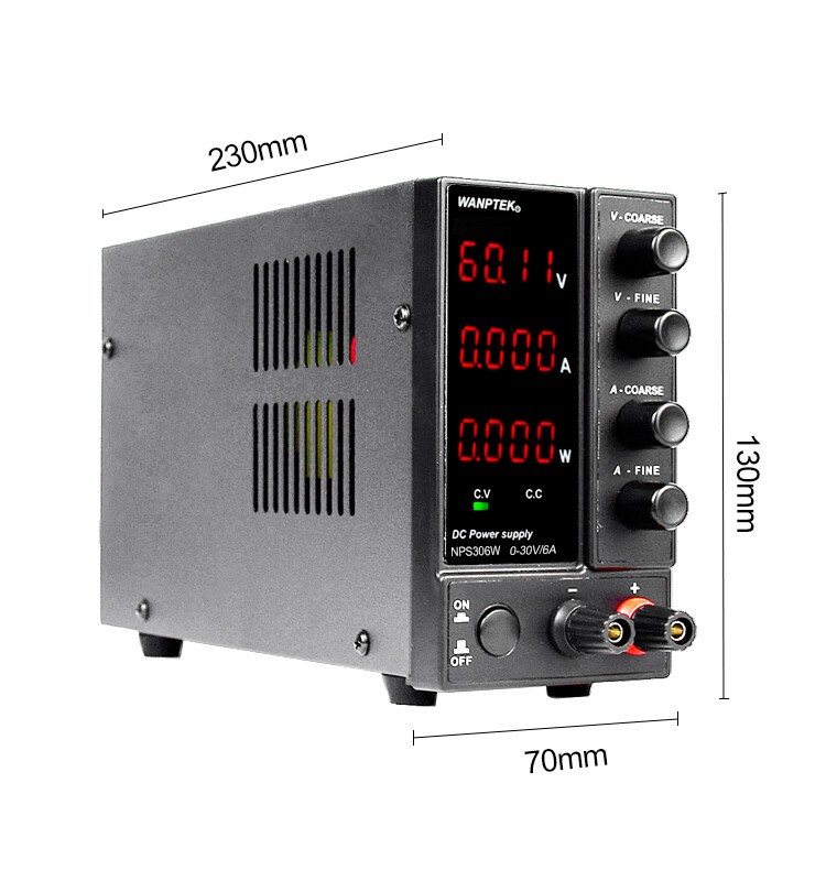 Adjustable 0~30V 0~10A DC Power Supply Lab Variable Regulated High Precision Vol