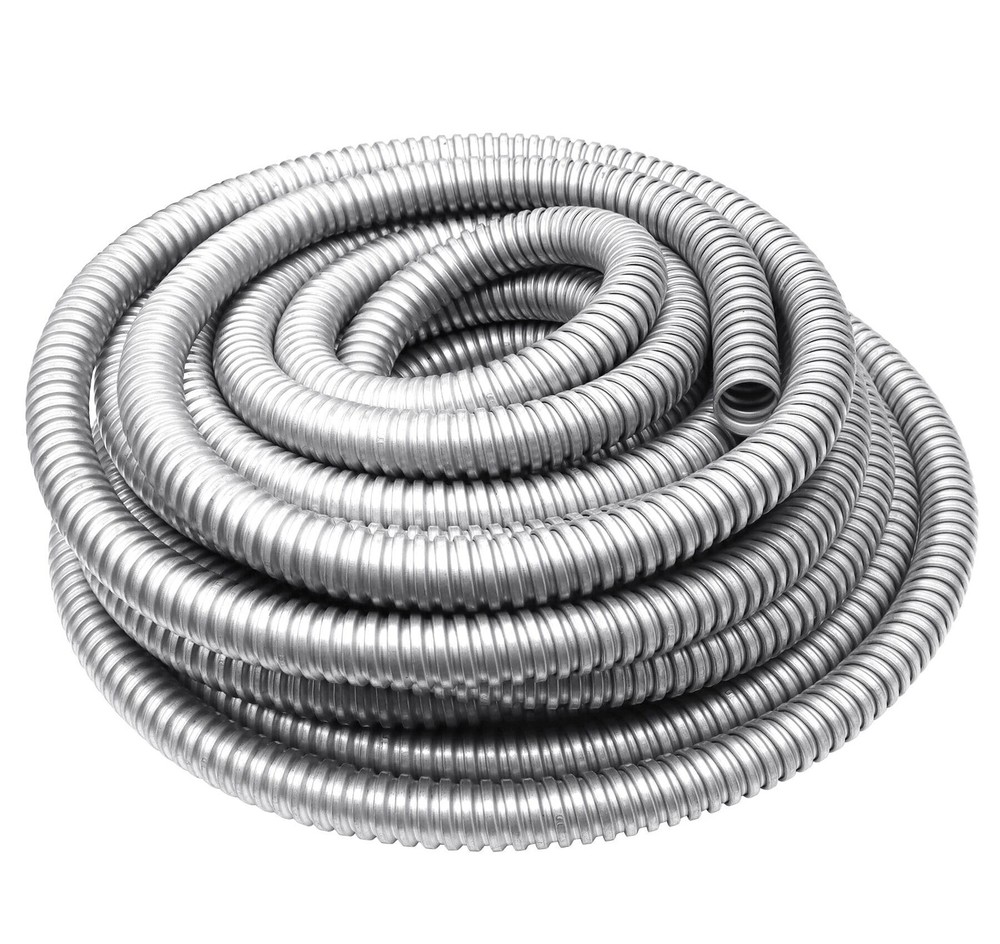 Xadnitu 3/4 Inch Flexible Reduced Wall Electrical Conduit 50ft Galvanized Split