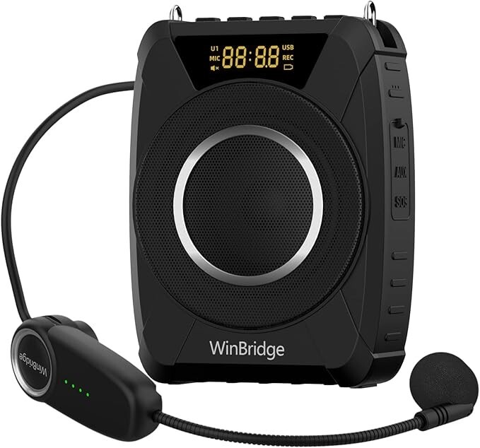20W Wireless Voice Amplifier with Wireless Microphone Headset - Waterproof