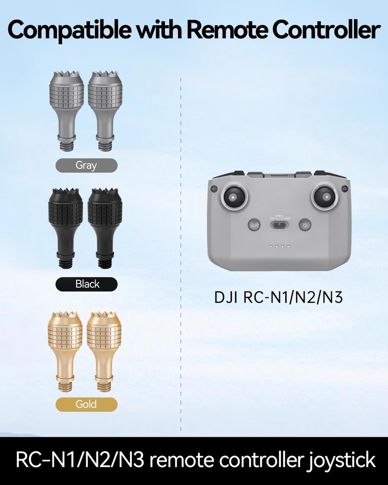 LKTOP 3 Pairs Remote Controller Joystick for DJI M, ['gray', 'gold', 'black']