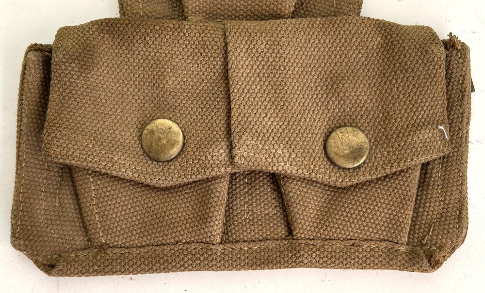 British Military Issue 37 Pattern Empty Triple Ammunition Webbing Pouch
