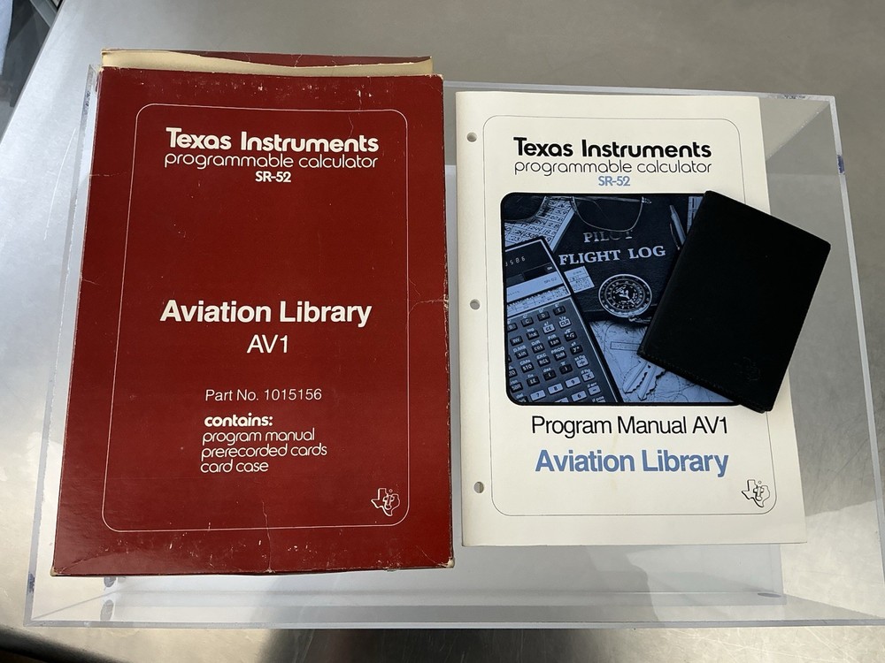 Texas Instruments SR-52 Aviation Library Magnetic Card Programs & Manual W/ Box