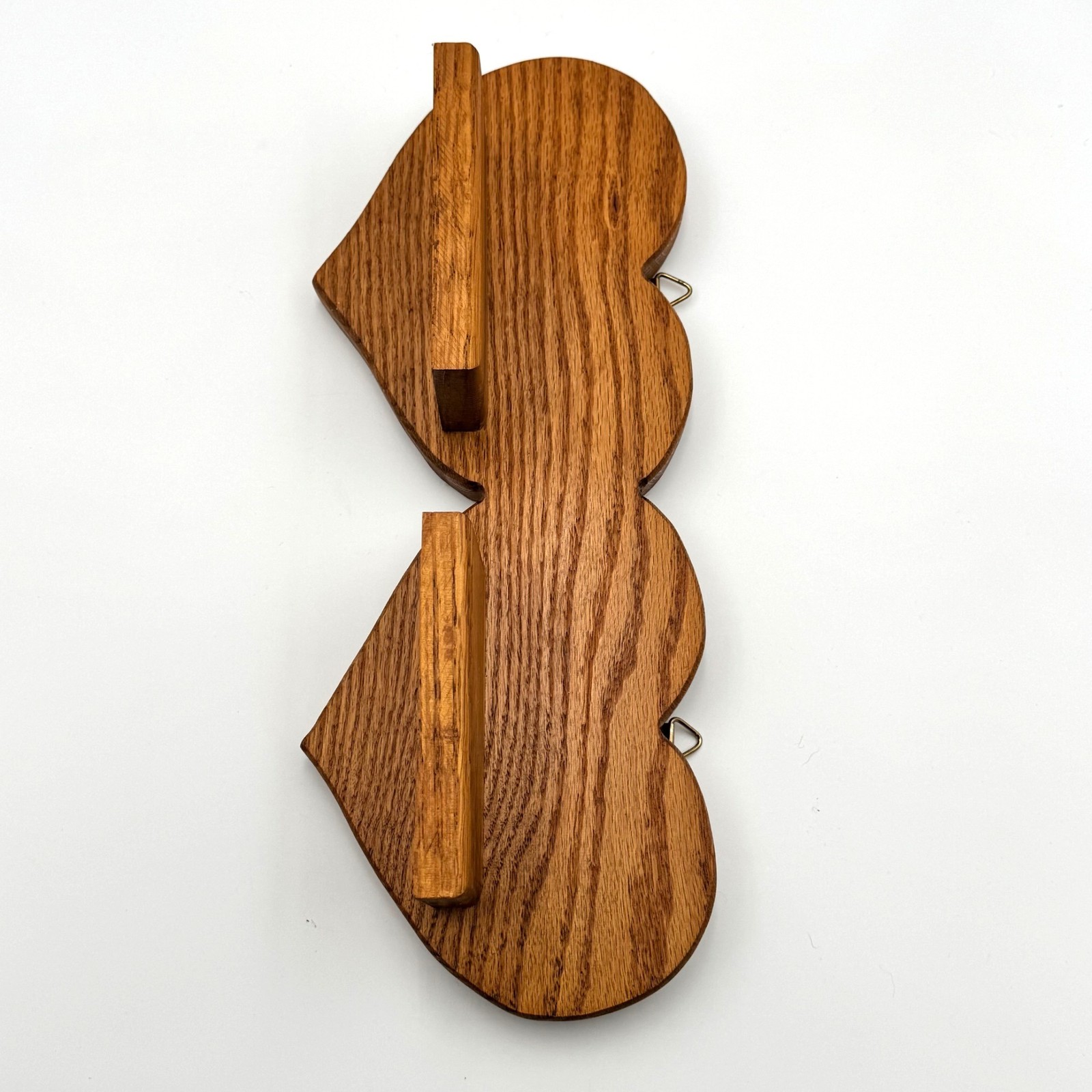 Vintage Heart Wall Shelf Display Knick Knack Countrycore Rustic Farmhouse Oak