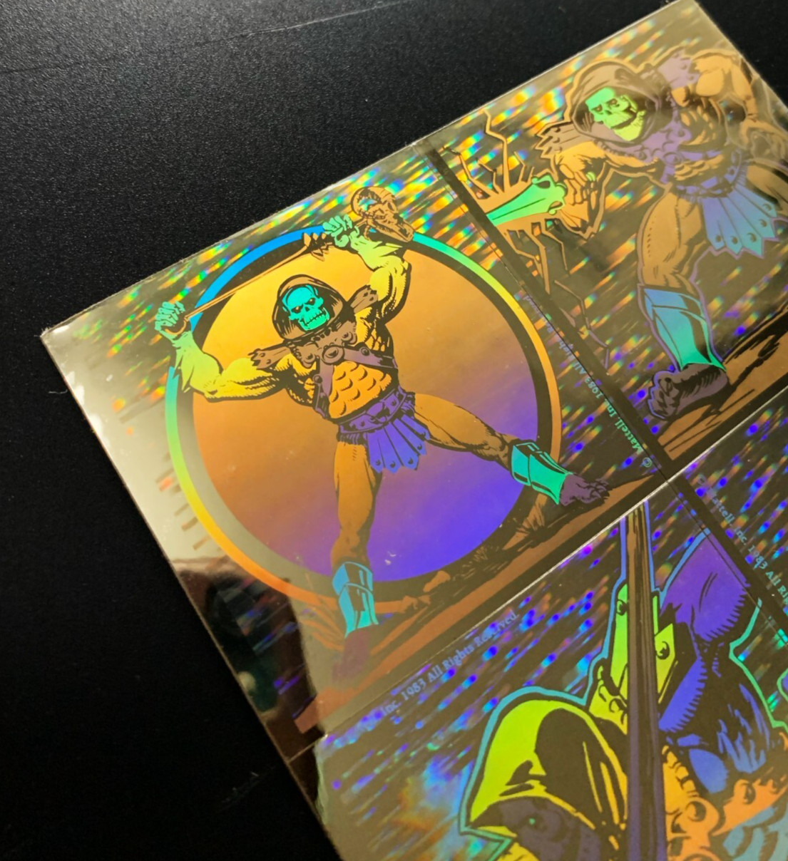 RARE VINTAGE HE MAN HE-MAN DC COMICS hologram holographic sticker decal 1983