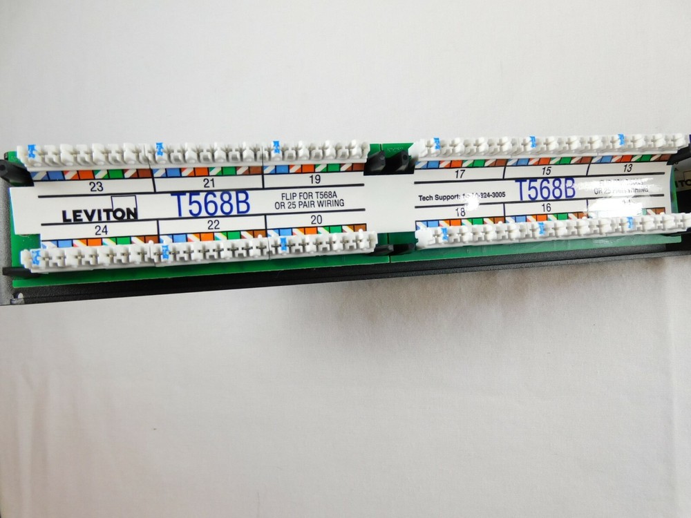 Cat5e Angled patch Panel 5G597-U24 24-Port Leviton Patch Panel Cat5e 110 Angled