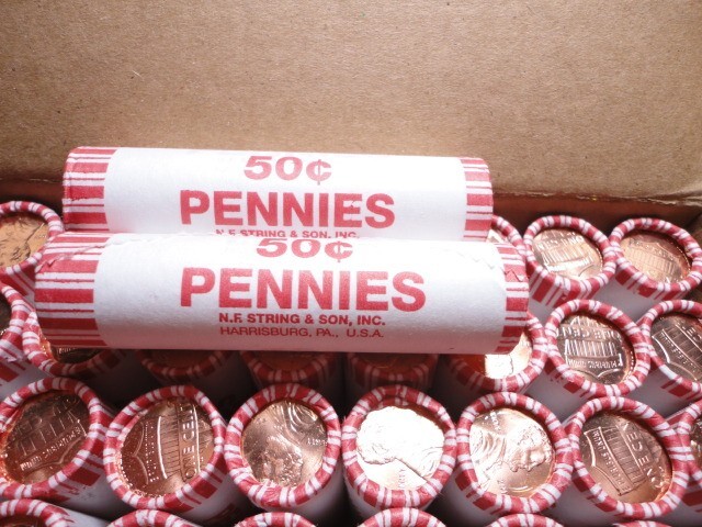 Two Rolls 2016 P LINCOLN UNION SHIELD CENT / PENNY N. F. STRING UNCIRCULATED