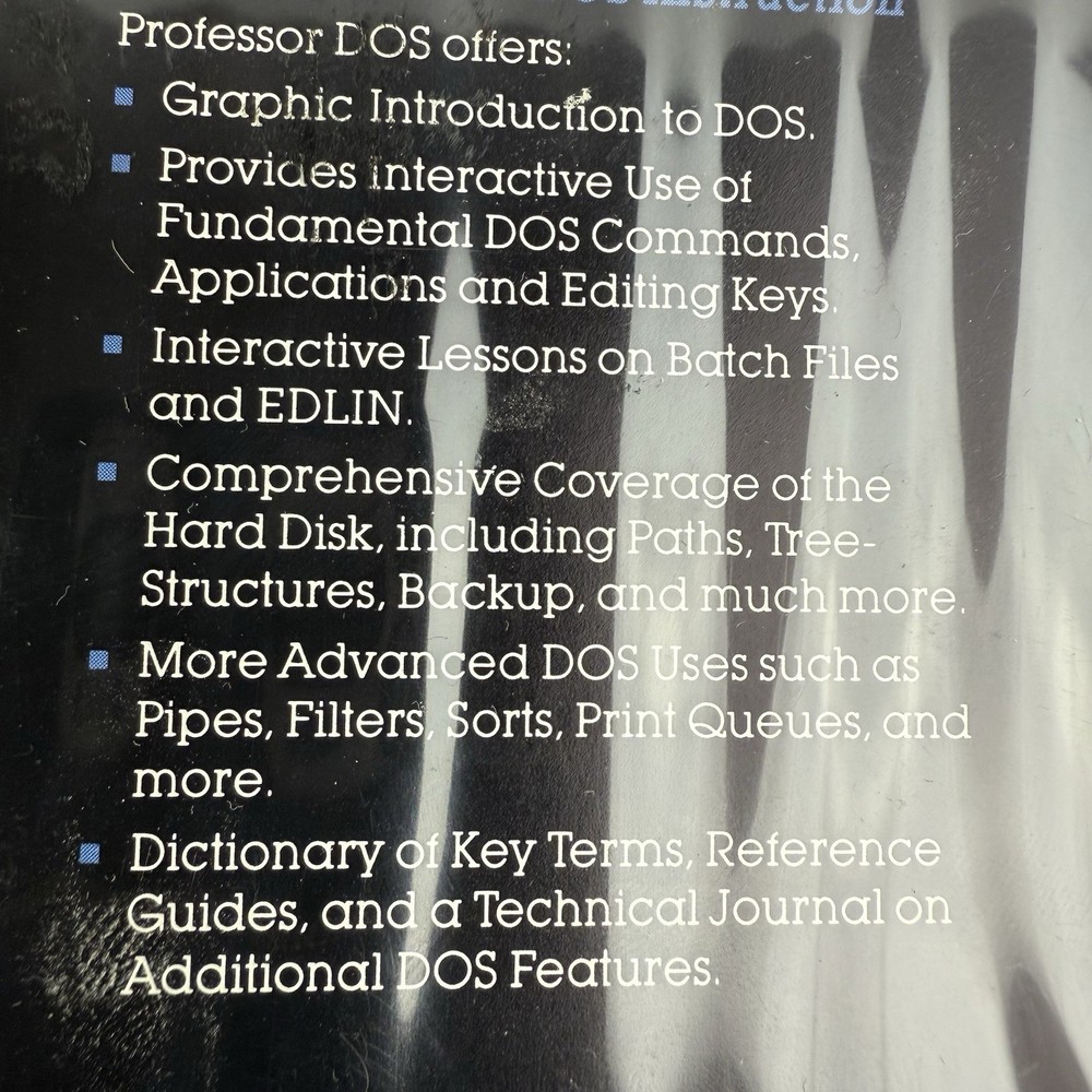 Individual Software Professor DOS Interactive Tutorial Simulation Vintage 1984