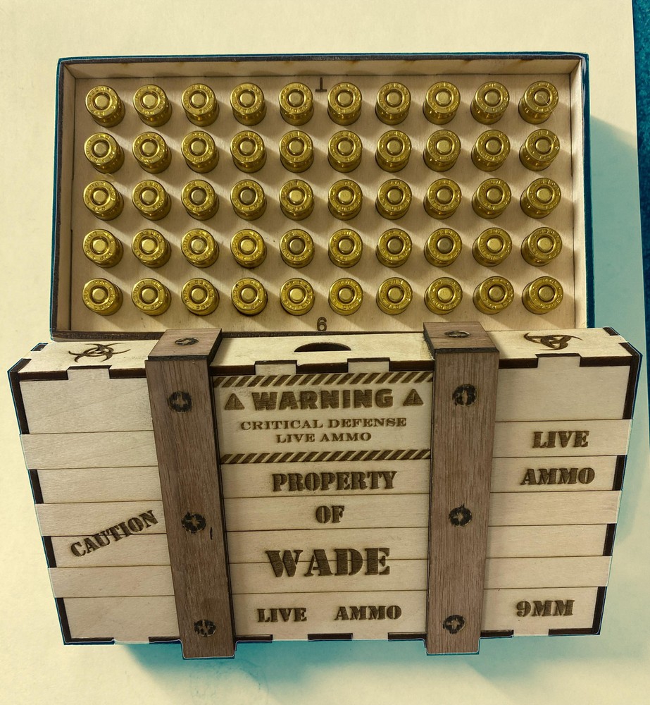 9mm 50 Round Personalized Ammo Crate