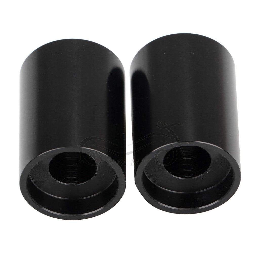 Black CNC 1.75" Riser Extensions Kit For Harley 1" Handlebars Softail FXST Dyna