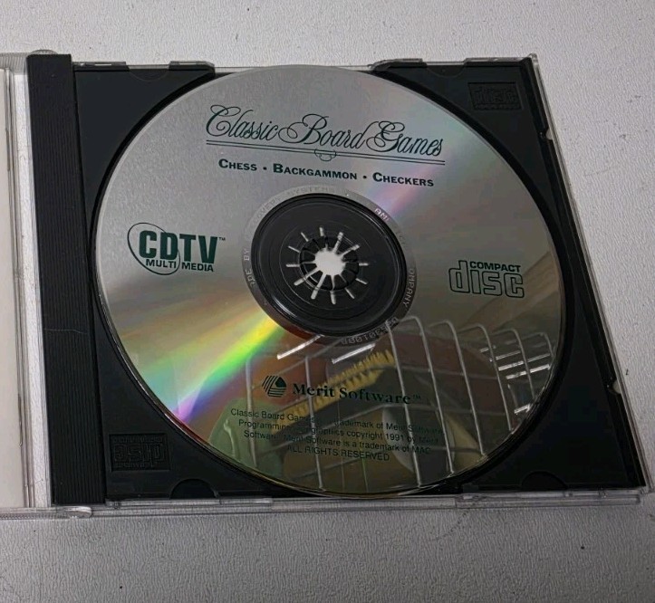 CDTV Commodore Classic Board Games Merit Software Mint Disc