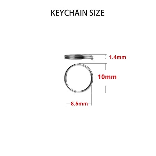 200pcs 10mm Mini Split Jump Ring with Double Loops Small Silver 10mm 200pcs
