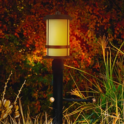 Generation Lighting 1-Light Wilburn Outdoor Post Lantern Post Mount Black