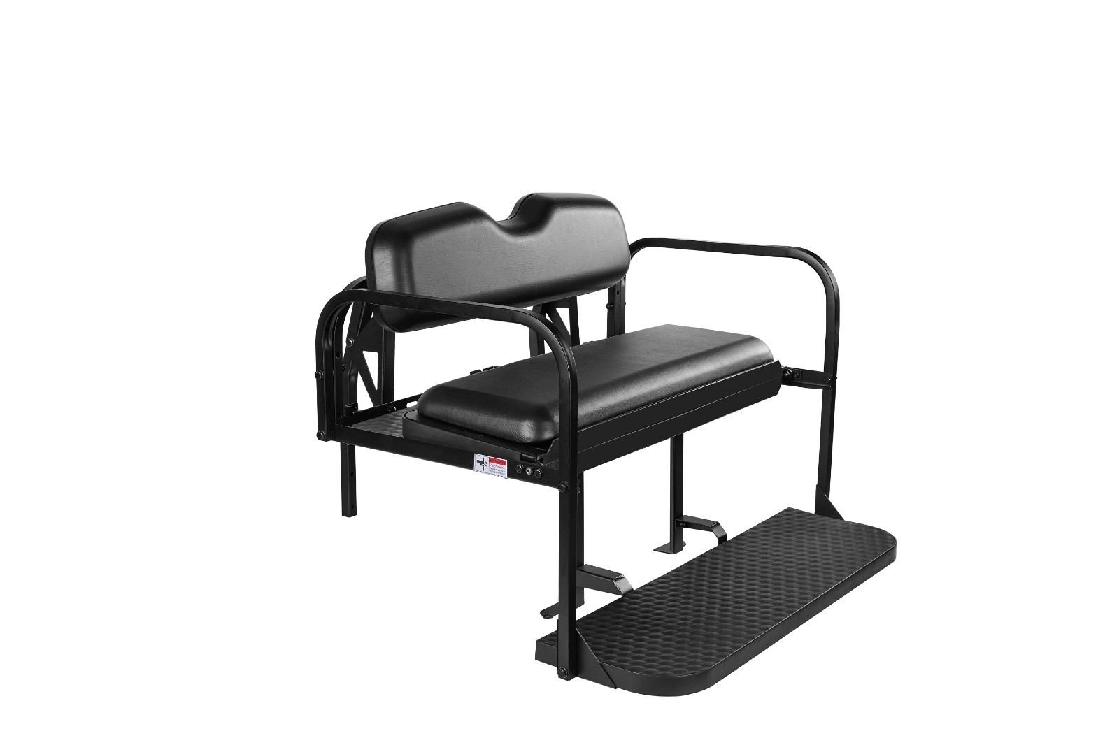 EZGO RXV Rear Flip Seat Kit (Black Cushions) (2008+)