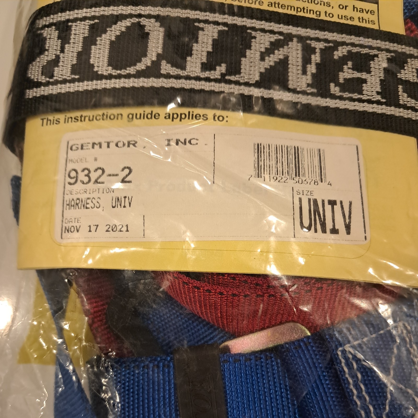 Gemtor 932-2 Harness, UNIV