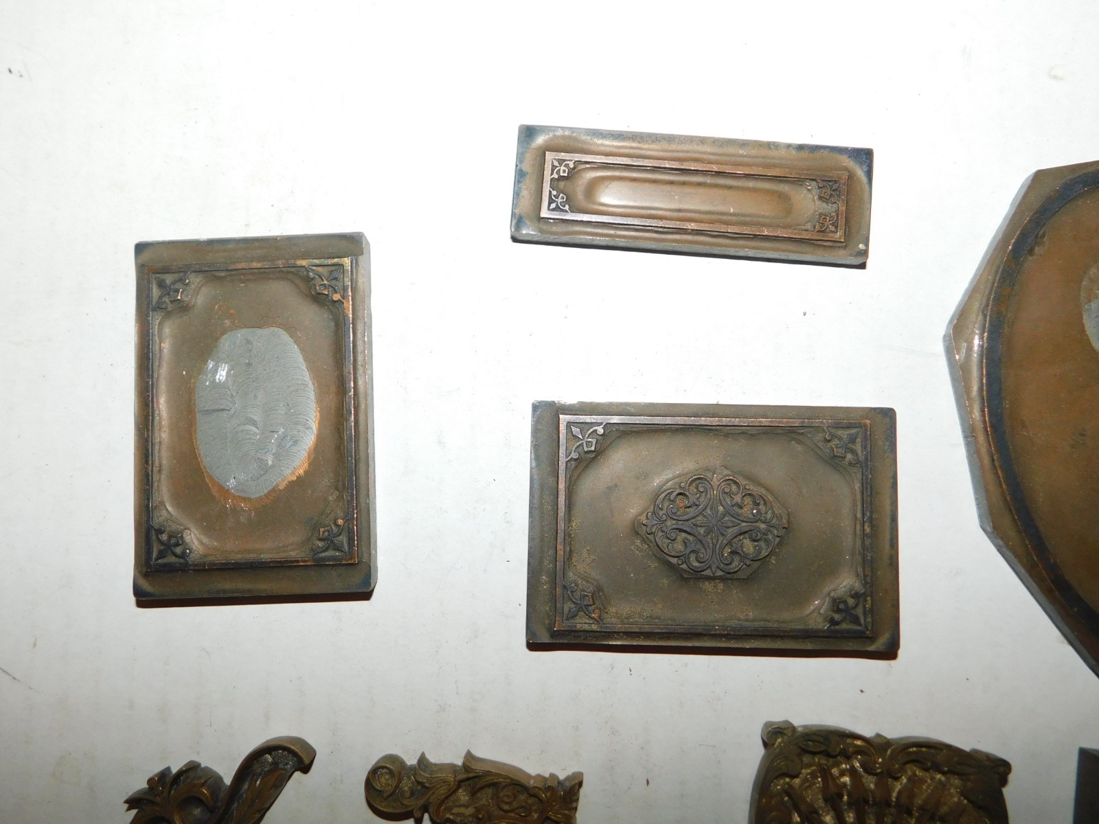 Vintage Decorative & Border Metal Printing Plate Blocks