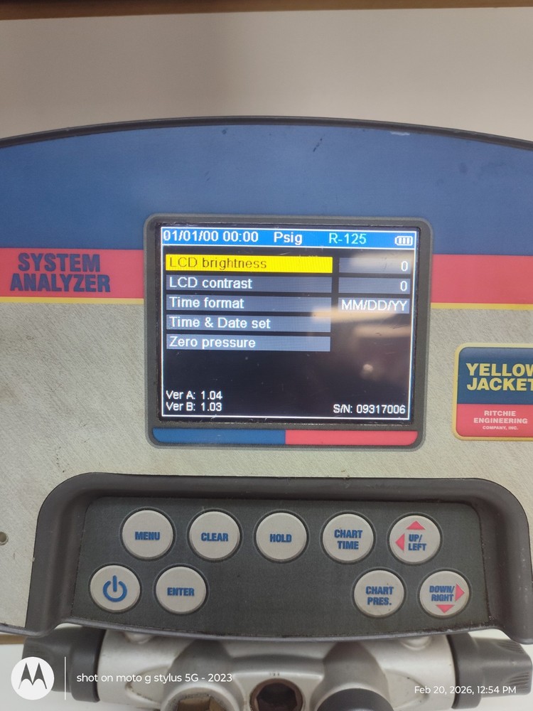 YELLOW JACKET 40815 REFRIGERATION SYSTEM ANALYZER ..MISSING LEFT KNOB!!!