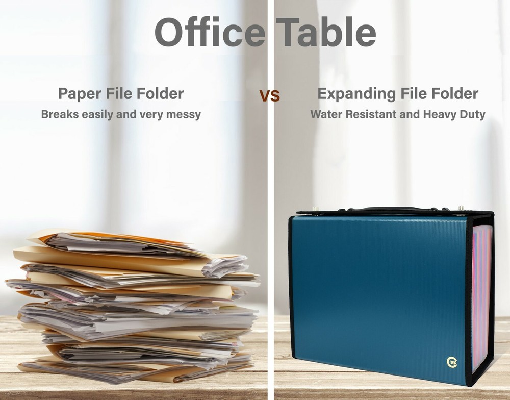 Accordian file folder organizer Expanding File folder Document holder file box