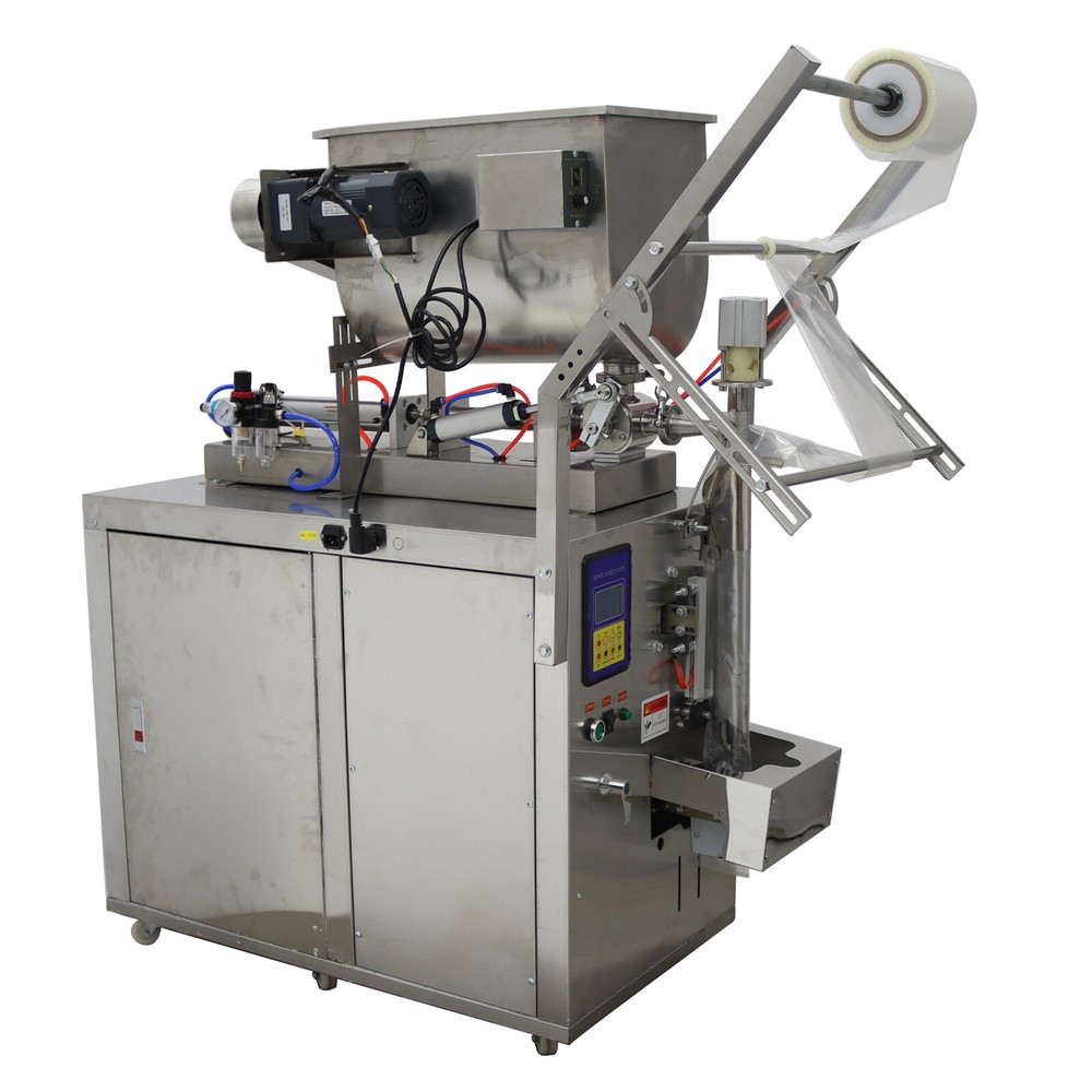Automatic 10-100ml Quantitative Filling Machine w/ Horizontal Mixing Hopper 110V