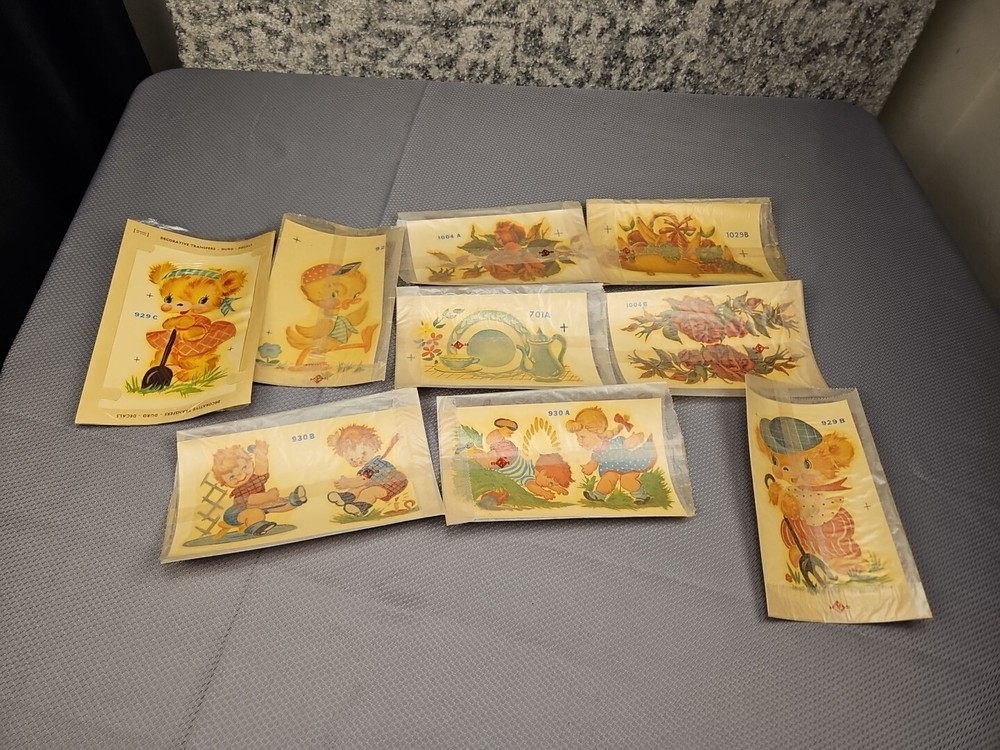 9 vtg duro Decorative Transfers #6