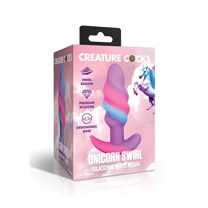 Creature Cocks Unicorn Swirl Silicone Butt Plug