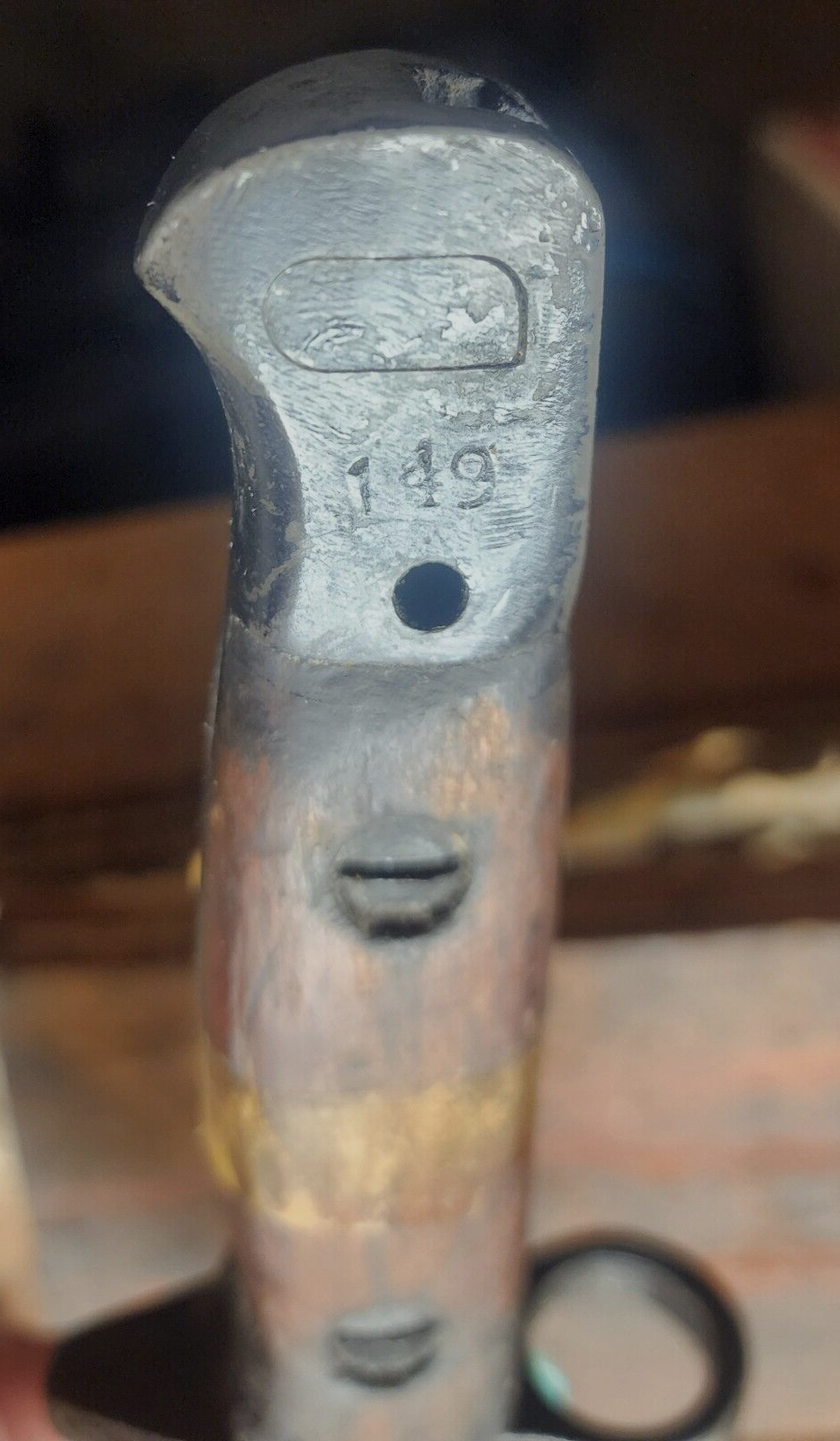 Vintage Original ENFIELD SMLE MKIII SWORD 12" Blade BAYONET with Scabbard #2