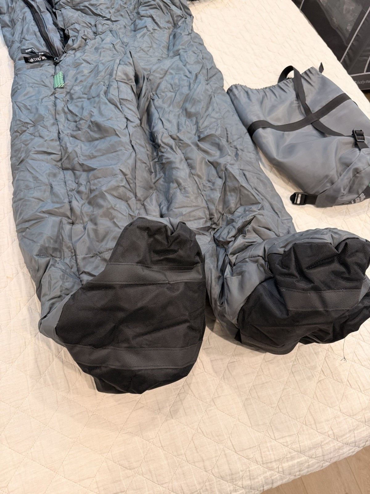 SELK'BAG Lite Adult Large Wearable Sleeping Bag Grey Black Unisex Selk