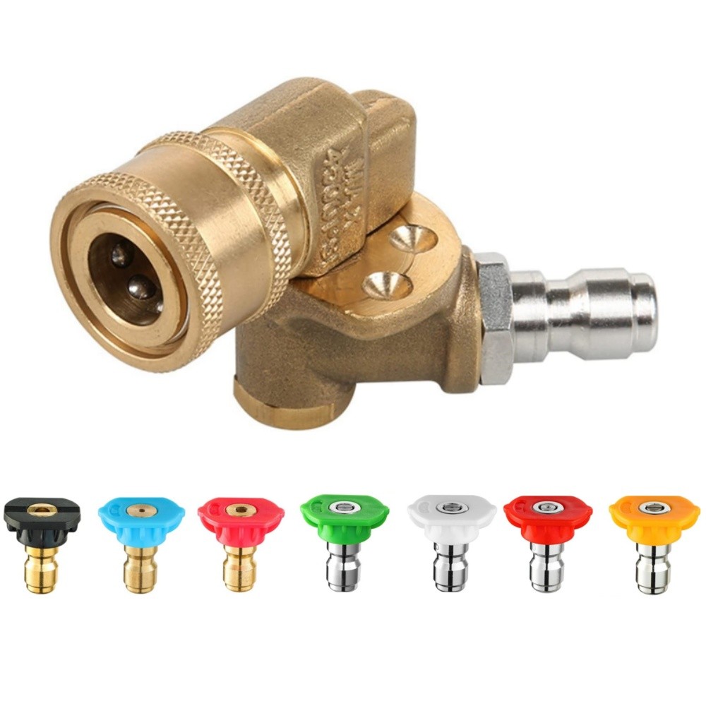 7PCS Nozzles+High Pressure Washer Tips and Quick Connect Pivot Adapter Coupler