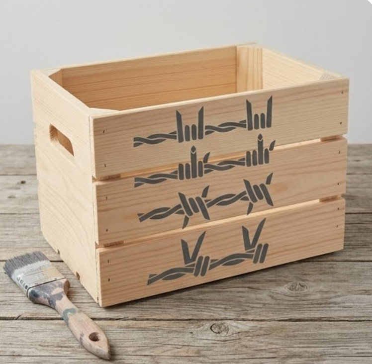 Barb Wire Stencil, Thorns Template, Chains template, Barb Wire Template