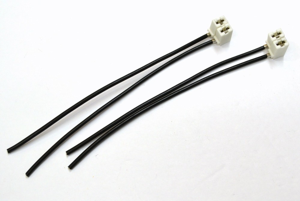 Wire Pigtail Female Ceramic H11B Two Harness Head Light Bulb Socket Connector EO