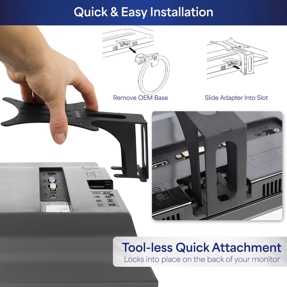 VIVO Quick Attach VESA Adapter Bracket Designed for Acer & Viewsonic Monitors