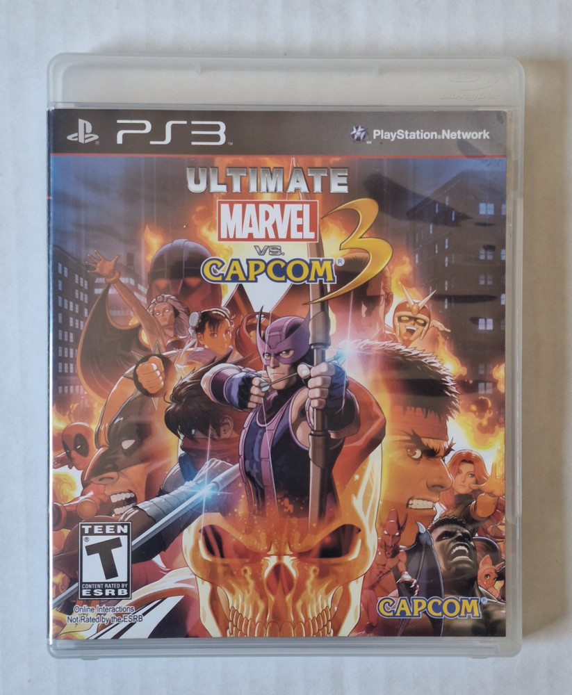 Replacement Authentic Box Case for Ultimate Marvel vs Capcom 3 PS3 with CoverArt