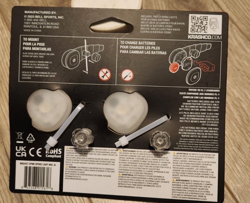 Krash! Multi-Color 2 Pack LED Bicycle Spoke Light