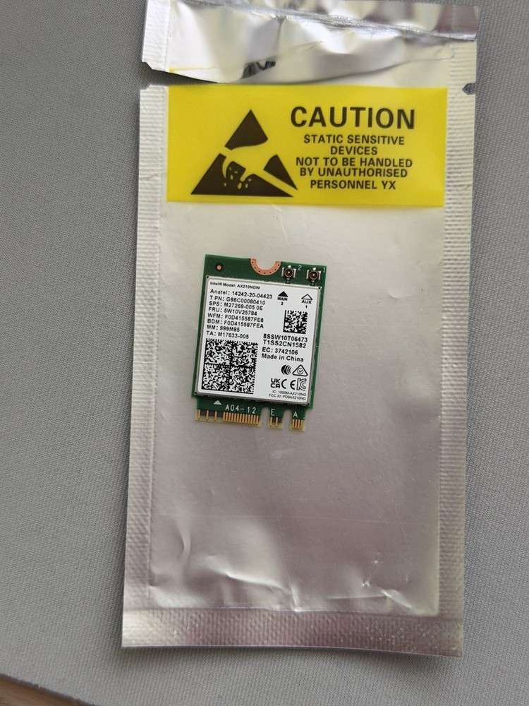 Intel AX210NGW Wi-Fi bluetooth Card
