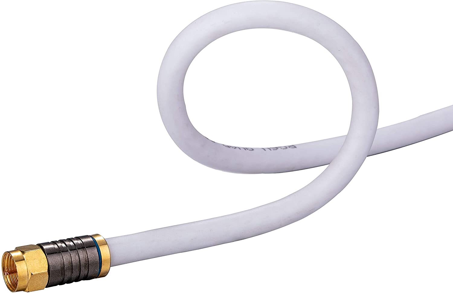 RG6 QUAD Shield Coax Cable White TV Antenna Satellite 3ft-100ft Multi-Pack Lot