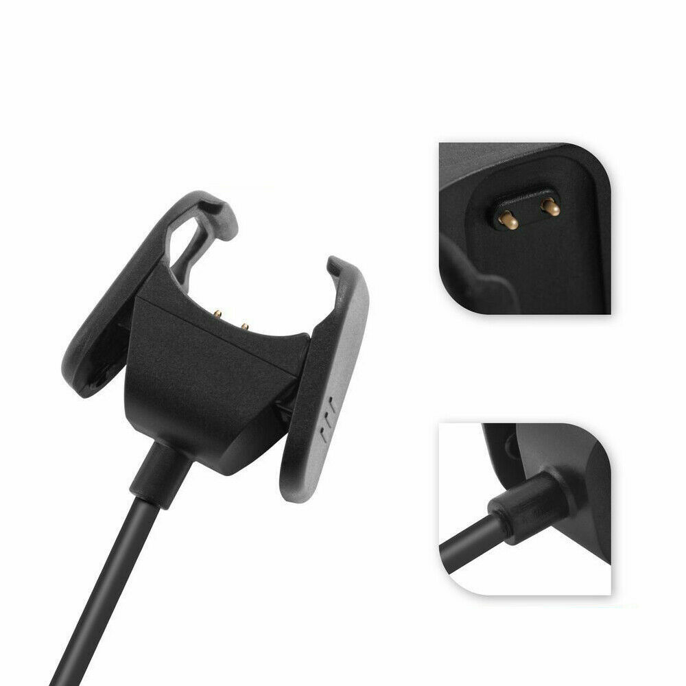 Fitbit Charge 3 Replacement KIT : 3 Large Bends Lavender+USB Charger Cable 40''