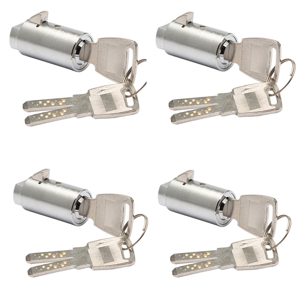 4 Keyed Different Brass Dimple Lock Cylinders for Vending Machine T-Handle