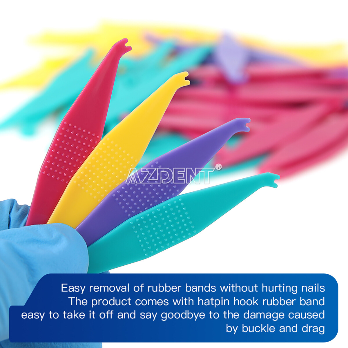 Bandas de goma de ortodoncia dentales Tirantes de látex elásticos 3.5/5.0/6.5OZ