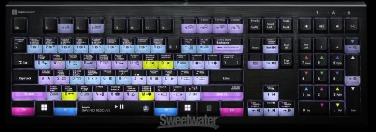 LogicKeyboard ASTRA2 Backlit Keyboard for DaVinci Resolve - Windows