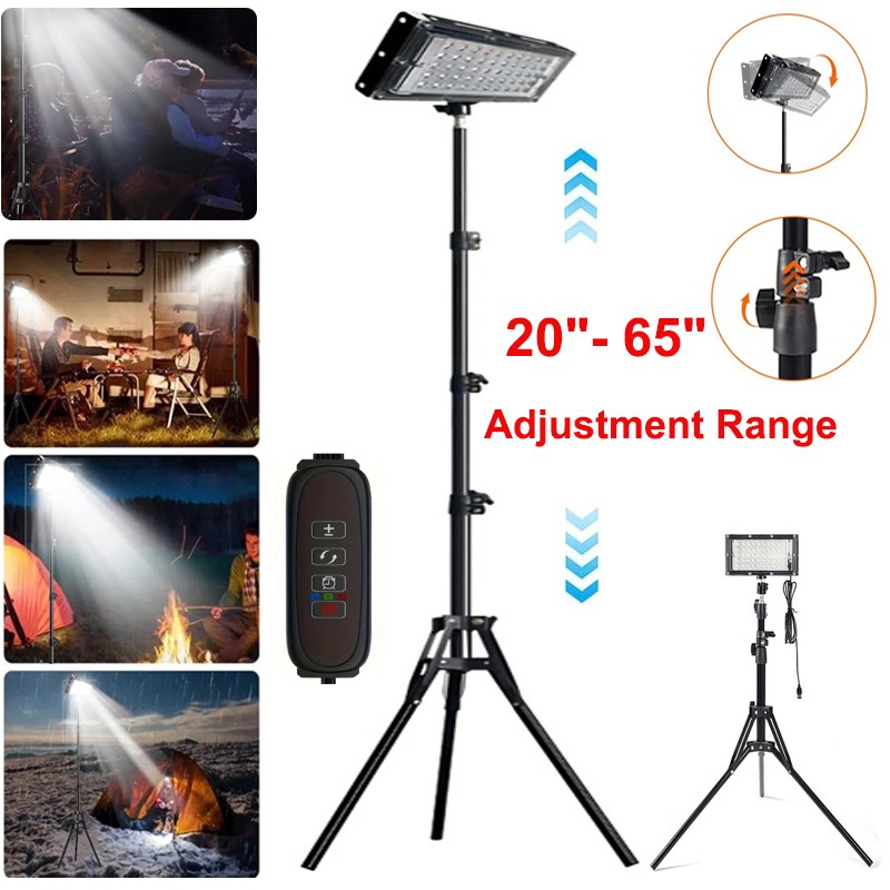 30000LM Camping LED Work Light Portable with Tripod Stand Flood Light Foldable