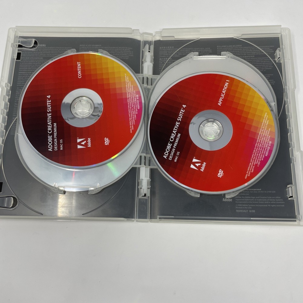 Adobe Creative Suite 4 CS4 Design Premium MacOS Used NO Serial # Activation Code