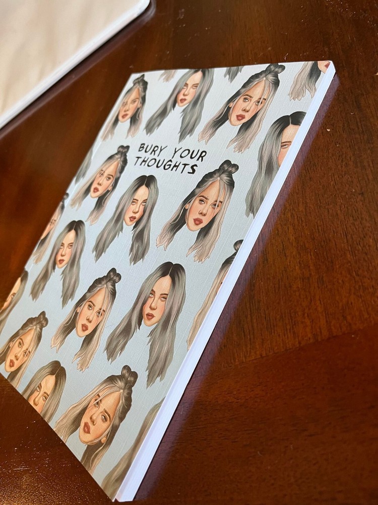 Billie Eilish "Bury Your Thoughts" notebook