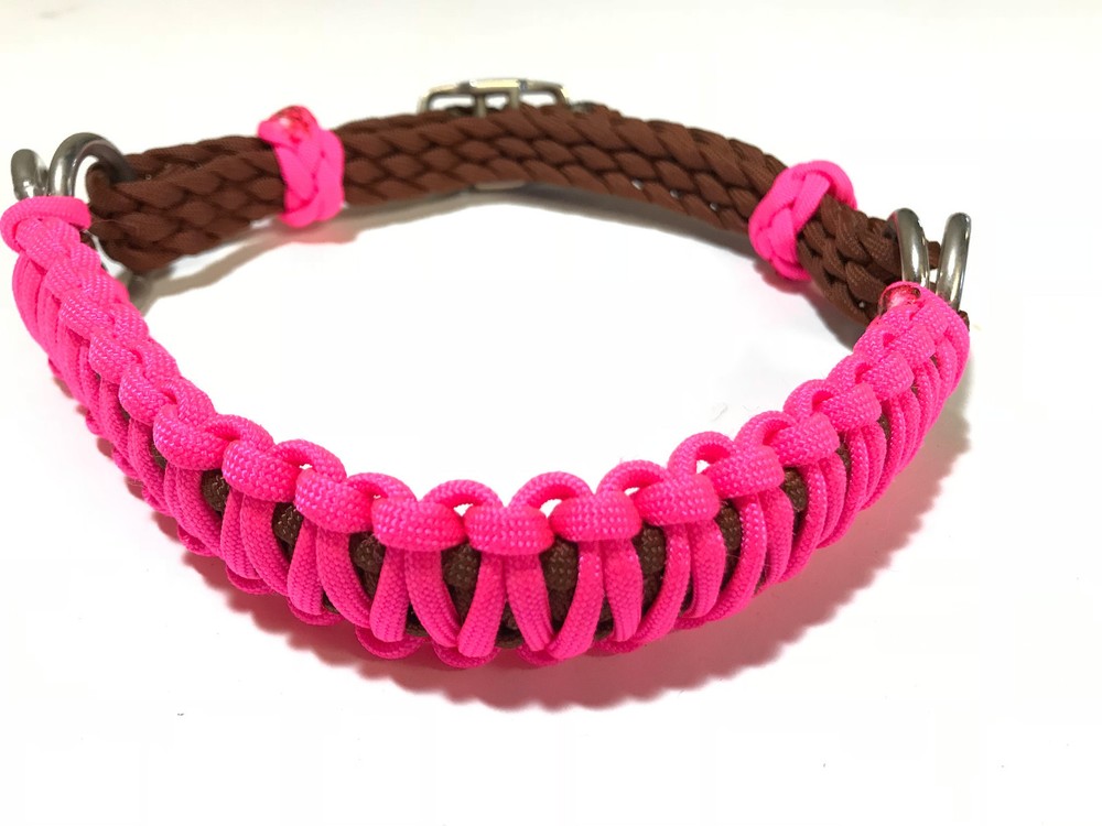 side pull hackamore attachment hot pink all size black or brown chinstrap